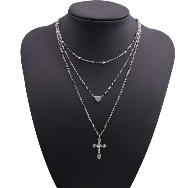 silver color long beads hearts cross pendants necklaces for women multilayer clavicle chain necklaces party jewelry accessories
silver color long beads hearts cross pendants necklaces for women multilayer clavicle chain necklaces party jewelry accessories