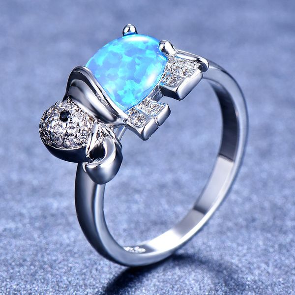 simple style platinum blue opal elephant ring personality wild index finger ring ring wedding jewelry cx220314, Silver
simple style platinum blue opal elephant ring personality wild index finger ring ring wedding jewelry cx220314, Silver