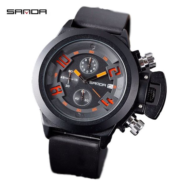 sanda large dial sports men's three-eye six-pin waterproof student quartz watches fashion trend male wrist watch for men, Slivery;brown
sanda large dial sports men's three-eye six-pin waterproof student quartz watches fashion trend male wrist watch for men, Slivery;brown