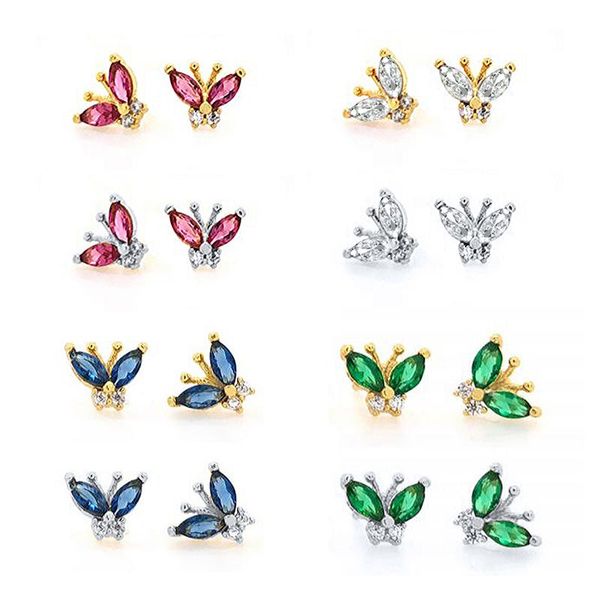 stud aide 925 sterling silver color shiny zircon butterfly earrings women small fashion flow sweet jewelry, Golden;silver
stud aide 925 sterling silver color shiny zircon butterfly earrings women small fashion flow sweet jewelry, Golden;silver