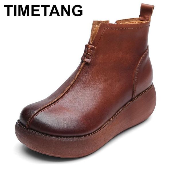 boots timetang autumn winter round toe 100% genuine leather ankle wedge heel for women warm shoes platform boot, Black
boots timetang autumn winter round toe 100% genuine leather ankle wedge heel for women warm shoes platform boot, Black