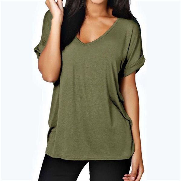 2020 8 color s xxl plain v neck t shirt women cotton elastic basic t shirts female casual loose short sleeve, White
2020 8 color s xxl plain v neck t shirt women cotton elastic basic t shirts female casual loose short sleeve, White