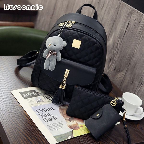 rusoonnic women composite bag pu leather backpack school bags mochila feminina rucksack c1223
rusoonnic women composite bag pu leather backpack school bags mochila feminina rucksack c1223