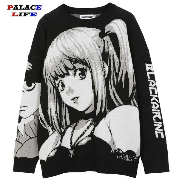 mens hip hop streetwear harajuku sweater vintage retro japanese style anime girl knitted sweater 2020 autumn cotton pullover, White;black
mens hip hop streetwear harajuku sweater vintage retro japanese style anime girl knitted sweater 2020 autumn cotton pullover, White;black