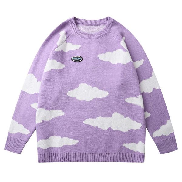 2020 harajuku sweater pullover men cloud pattern knitted sweater oversize streetwear hip hop retro autumn winter sweaters loose, White;black
2020 harajuku sweater pullover men cloud pattern knitted sweater oversize streetwear hip hop retro autumn winter sweaters loose, White;black