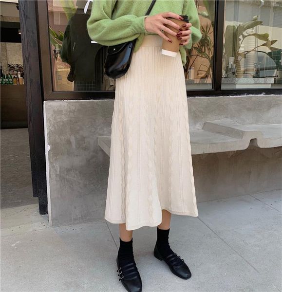 skirts a-line skirt autumn and winter women's mid-length high-waist knitted all-match, Black
skirts a-line skirt autumn and winter women's mid-length high-waist knitted all-match, Black