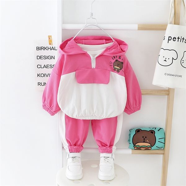 cartoon baby clothes for girls boys hooded long-sleeves spring suits bear printed 2 pcs kids children clothes suit pink 201127, White
cartoon baby clothes for girls boys hooded long-sleeves spring suits bear printed 2 pcs kids children clothes suit pink 201127, White