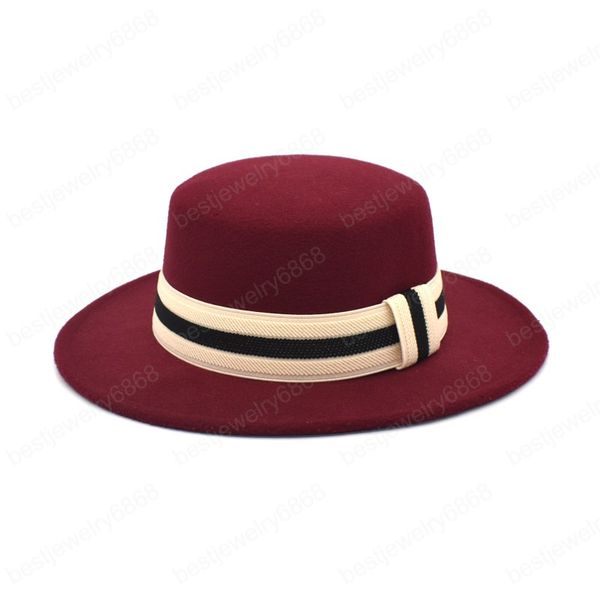flat wool hat ladies ribbon panama fedora jazz hat autumn and winter felt hat, Blue;gray
flat wool hat ladies ribbon panama fedora jazz hat autumn and winter felt hat, Blue;gray