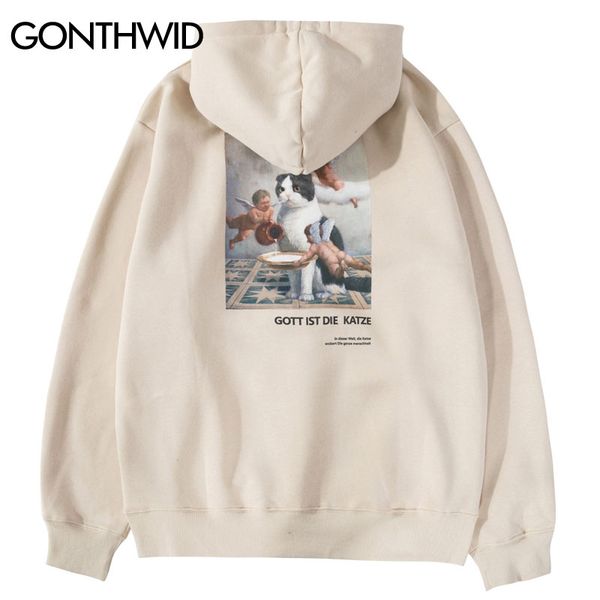 gonthwid funny angels cat print hoodies sweatshirts harajuku hip hop casual pullover hooded streetwear 2020 men fashion c1117, Black
gonthwid funny angels cat print hoodies sweatshirts harajuku hip hop casual pullover hooded streetwear 2020 men fashion c1117, Black