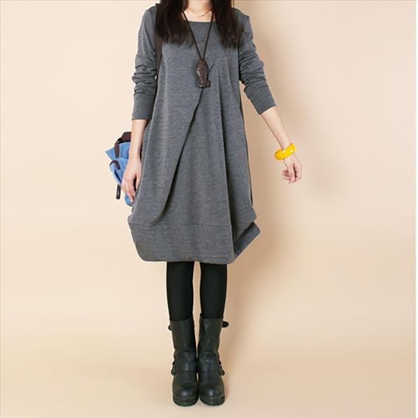 women winter hoodies dress long sleeve larg size lrregular pockets round collar baggy loose sweater dress vestidos de festa 38, Black;gray
women winter hoodies dress long sleeve larg size lrregular pockets round collar baggy loose sweater dress vestidos de festa 38, Black;gray