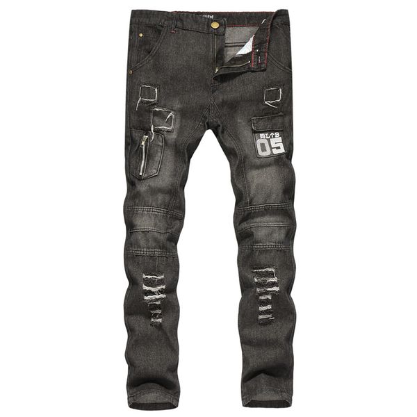 2020 breeches from casual men new fashion style print destroyed jeans engraved hole fine tuning denim scratched high 7hrb, Blue
2020 breeches from casual men new fashion style print destroyed jeans engraved hole fine tuning denim scratched high 7hrb, Blue