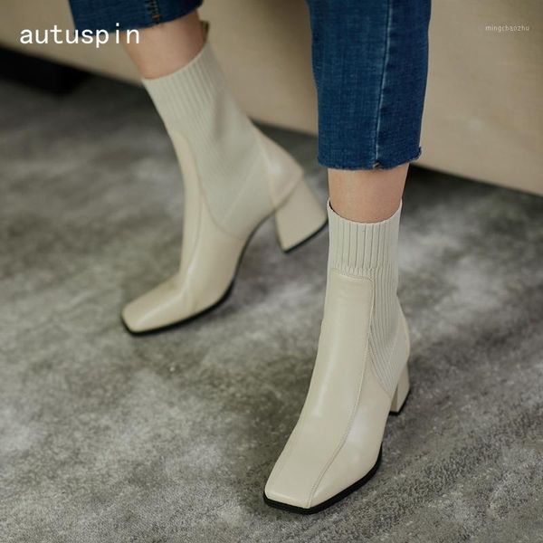 boots autuspin vintage handmade genuine leather women's ankle fashion square toe thick heels female elegant party comfort shoes1, Black
boots autuspin vintage handmade genuine leather women's ankle fashion square toe thick heels female elegant party comfort shoes1, Black