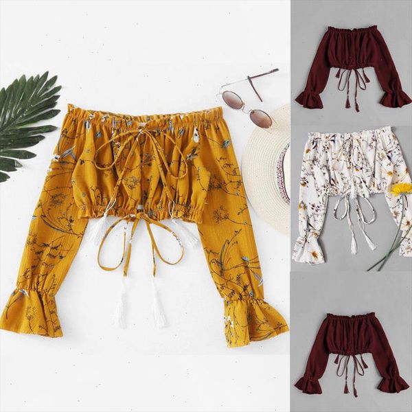 fashion women off shoulder long sleeve pullover casual floral printed shirts hals langarm schulter chiffon crop blouse, White
fashion women off shoulder long sleeve pullover casual floral printed shirts hals langarm schulter chiffon crop blouse, White