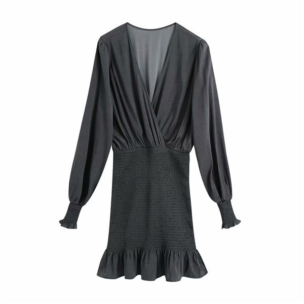 2021 new elegant women solid grey es fashion ladies v-neck sleeve streetwear female chic patchwork mini vestidos 3say, Black;gray
2021 new elegant women solid grey es fashion ladies v-neck sleeve streetwear female chic patchwork mini vestidos 3say, Black;gray