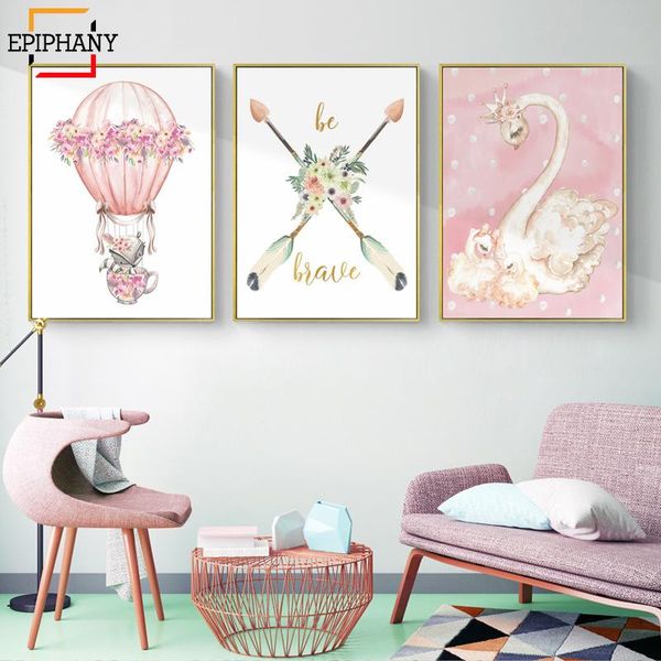 boho animal swan art air balloon canvas painting pink flamingo pictures baby girl nursery wall art prints kids room posters
boho animal swan art air balloon canvas painting pink flamingo pictures baby girl nursery wall art prints kids room posters