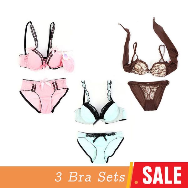 3 sets/pack women bra set multiple styles plus size padded push up bra unlined underwear underwire lingerie femme briefs panty c1211, Black;white
3 sets/pack women bra set multiple styles plus size padded push up bra unlined underwear underwire lingerie femme briefs panty c1211, Black;white
