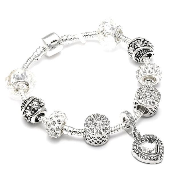 heart crystal charm bracelets for women fit silver plated chain female brand bracelet for children girls jewelry gift, Golden;silver
heart crystal charm bracelets for women fit silver plated chain female brand bracelet for children girls jewelry gift, Golden;silver