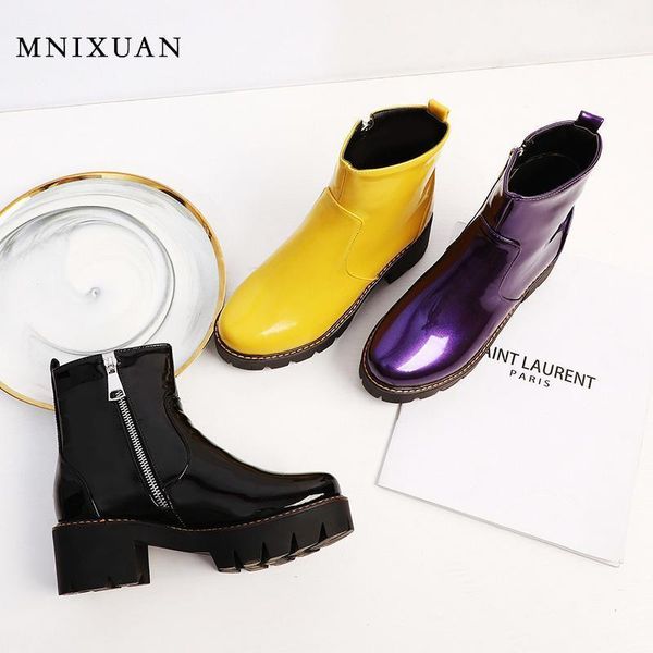 boots mnixuan western cowboy women platform 2021 patent leather zipper yellow ankle big size 421, Black
boots mnixuan western cowboy women platform 2021 patent leather zipper yellow ankle big size 421, Black