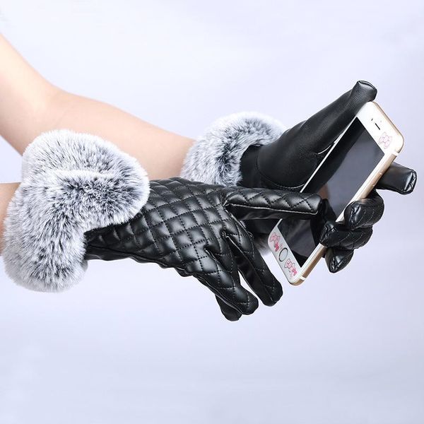 five fingers gloves women' sports outdoor plush motorcycle riding warm leather long black hand, Blue;gray
five fingers gloves women' sports outdoor plush motorcycle riding warm leather long black hand, Blue;gray