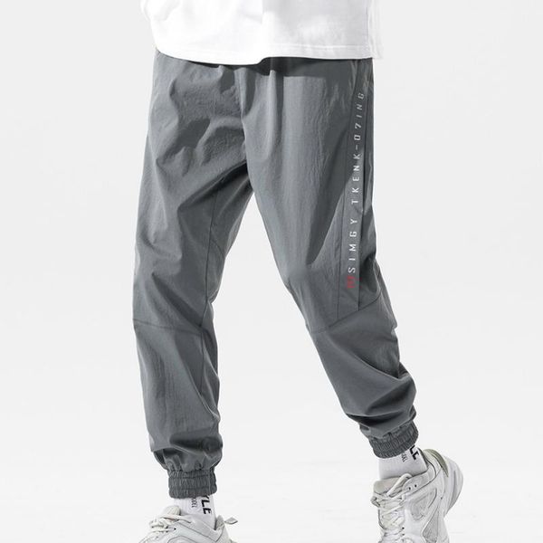 all seasons long pants men elastic waist ankle-length pencil pants casual slim outerwear thin side letters streetwear, Black
all seasons long pants men elastic waist ankle-length pencil pants casual slim outerwear thin side letters streetwear, Black