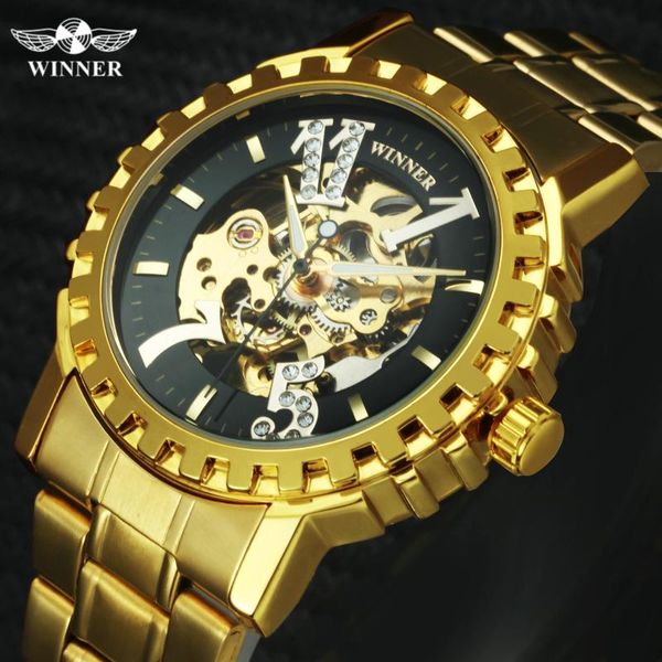 wristwatches winner men auto mechanical watch golden stainless stell strap rhinestones decoration business style wristwatch, Slivery;brown
wristwatches winner men auto mechanical watch golden stainless stell strap rhinestones decoration business style wristwatch, Slivery;brown