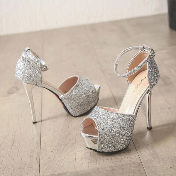 sequined cloth women sandals shoes high heel 13cm platform peep toe pumps shoes women wedding ankle strap ladies sandals #o235, Black
sequined cloth women sandals shoes high heel 13cm platform peep toe pumps shoes women wedding ankle strap ladies sandals #o235, Black