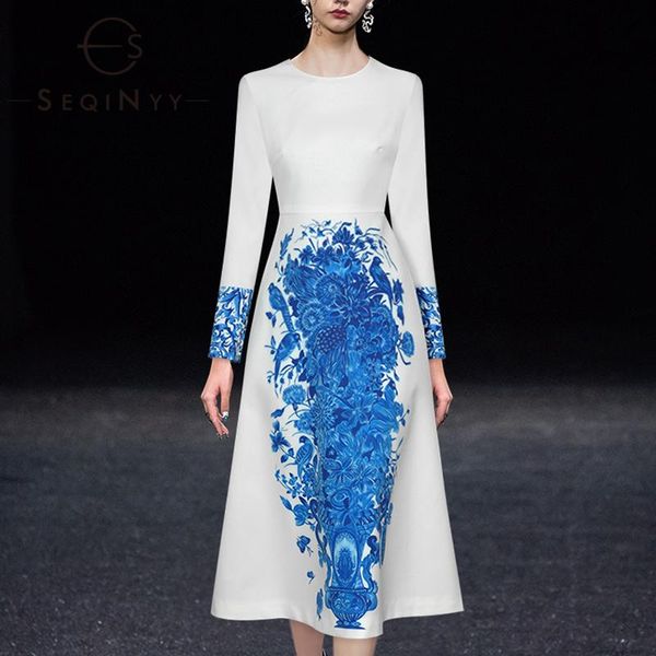 seqinyy white midi dress blue flowers vintage print 2020 autumn winter new fashion design women long sleeve elegant runway, Black;gray
seqinyy white midi dress blue flowers vintage print 2020 autumn winter new fashion design women long sleeve elegant runway, Black;gray