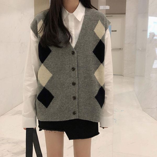 2020 autumn and winter korean style knitted v neck twist plaid sweaters womens sweaters and pullovers womens (x1608, Black;white
2020 autumn and winter korean style knitted v neck twist plaid sweaters womens sweaters and pullovers womens (x1608, Black;white