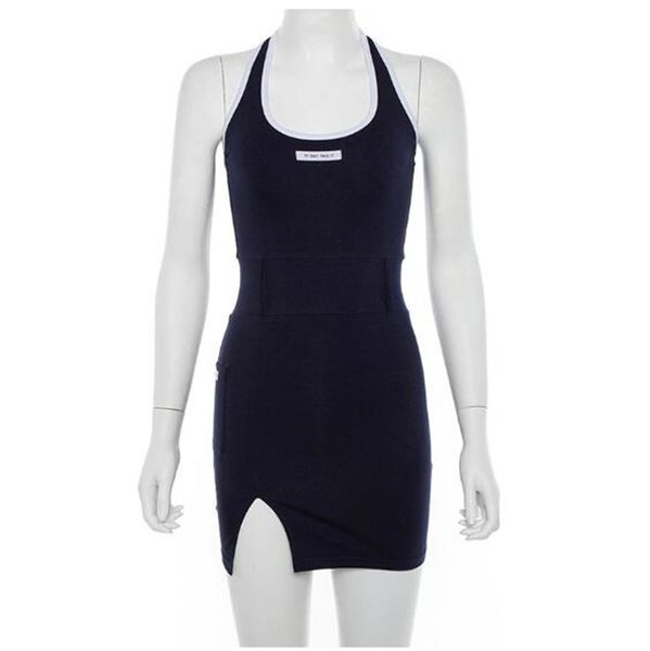 new summer women's dress with halter neck u-neck mid-waist split-end dress party queen tight-fitting and showing body must-have, Black;gray
new summer women's dress with halter neck u-neck mid-waist split-end dress party queen tight-fitting and showing body must-have, Black;gray