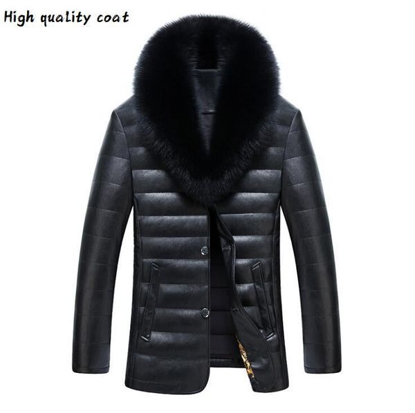 sale 2020 new men's natural genuine leather down jacket men haining sheepskin fur collar winter business casual coat, Black
sale 2020 new men's natural genuine leather down jacket men haining sheepskin fur collar winter business casual coat, Black