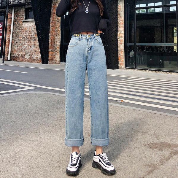 jeans women leisure loose high waist retro wide leg womens jean korean style all-match simple full-length trendy chic zipper1, Blue
jeans women leisure loose high waist retro wide leg womens jean korean style all-match simple full-length trendy chic zipper1, Blue