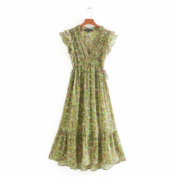 flower printing chiffon v neck drawstring waist women midi dress 2020 fashion casual lady butterfly sleeve dresses d52521, Black;gray
flower printing chiffon v neck drawstring waist women midi dress 2020 fashion casual lady butterfly sleeve dresses d52521, Black;gray