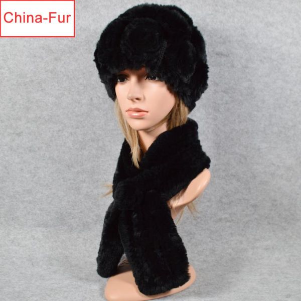 beanie/skull caps 2021 lady 2 pieces sets knitted flower real rex fur hat scarf cap scarves natural ring hats, Blue;gray
beanie/skull caps 2021 lady 2 pieces sets knitted flower real rex fur hat scarf cap scarves natural ring hats, Blue;gray