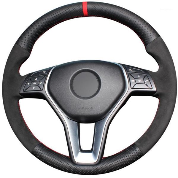 hand-stitched black suede genuine leather anti-slip comfortable car steering wheel cover for a-class 2013-20201
hand-stitched black suede genuine leather anti-slip comfortable car steering wheel cover for a-class 2013-20201