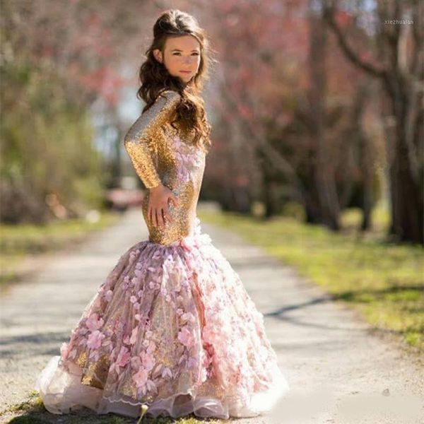 gold sequined flower girls dresses for wedding long sleeves toddler pageant dress floor length 3d appliques first commun1 girl's, Red;yellow
gold sequined flower girls dresses for wedding long sleeves toddler pageant dress floor length 3d appliques first commun1 girl's, Red;yellow