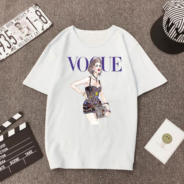 women clothes summer thin section t shirt cartoon fashion harajuku letter printed tshirt leisure women streetwear t shirt, White
women clothes summer thin section t shirt cartoon fashion harajuku letter printed tshirt leisure women streetwear t shirt, White