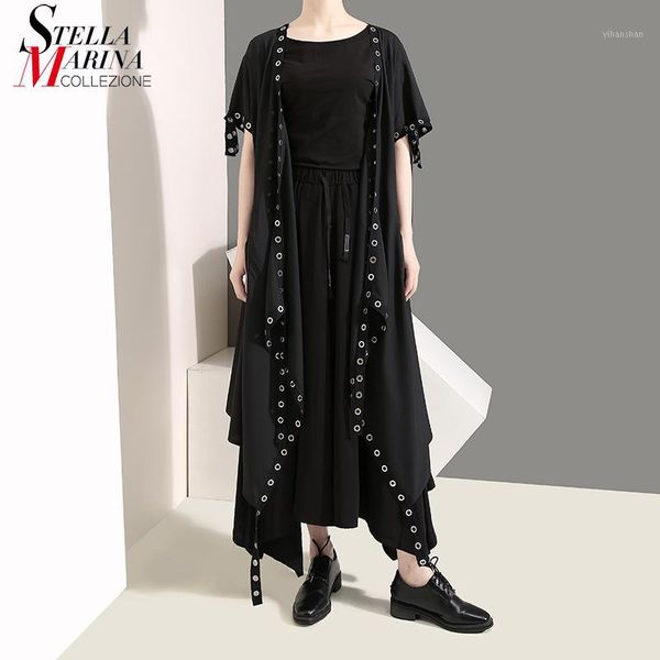 new 2019 korean style women solid black loose jacket open stitch long tape with metal hole lady stylish unique wear jacket 50961, Black;brown 
new 2019 korean style women solid black loose jacket open stitch long tape with metal hole lady stylish unique wear jacket 50961, Black;brown