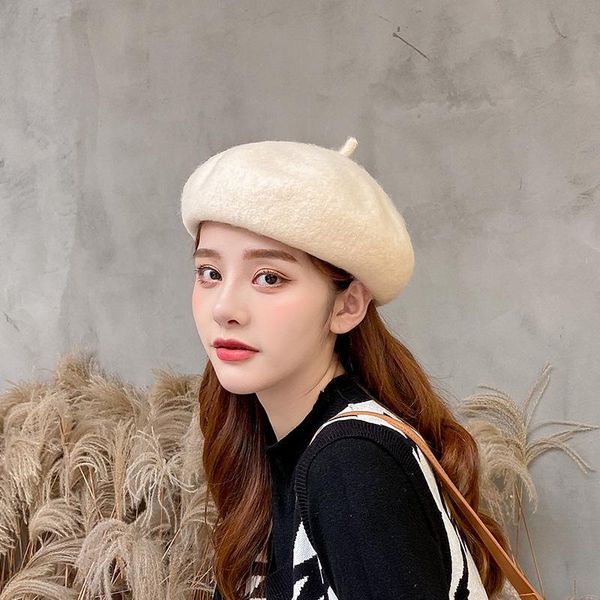 fleece beret for lady autumn/winter ins casual outdoor solid color hat vintage painter hat warm lady bud winter, Blue;gray
fleece beret for lady autumn/winter ins casual outdoor solid color hat vintage painter hat warm lady bud winter, Blue;gray