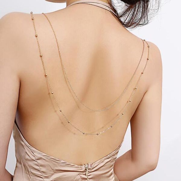 women boho gold beach bikini bib doble layer beads wedding summer dress backdrop back necklace jewelry, Silver
women boho gold beach bikini bib doble layer beads wedding summer dress backdrop back necklace jewelry, Silver