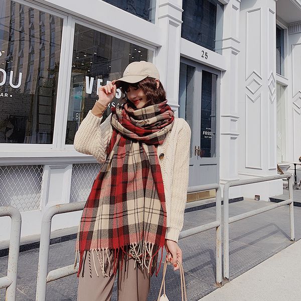 brand east gate scarf women's winter brand version of versatile stripe plaid scarf warm neck and thickened shawl klwe, Blue;gray
brand east gate scarf women's winter brand version of versatile stripe plaid scarf warm neck and thickened shawl klwe, Blue;gray