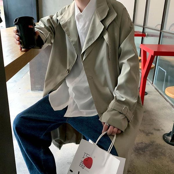 2020 spring and autumn new youth popular loose solid color korean mid-length windbreaker fashion casual black/green, Tan;black
2020 spring and autumn new youth popular loose solid color korean mid-length windbreaker fashion casual black/green, Tan;black