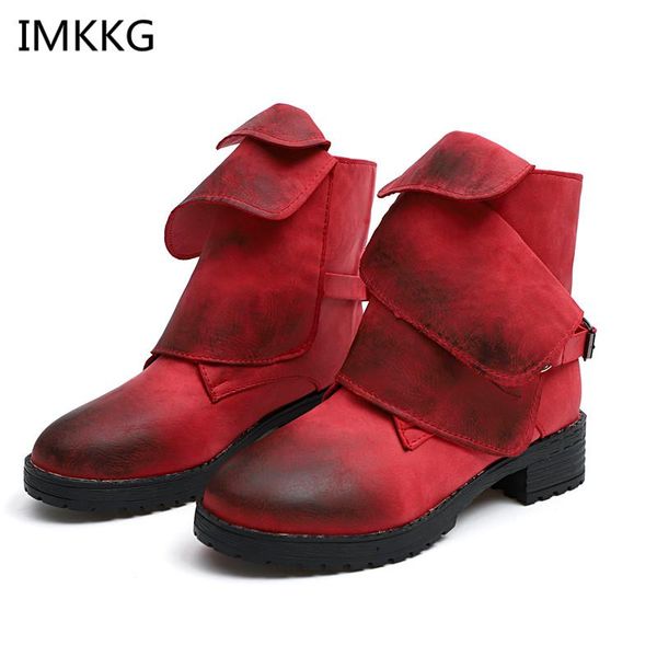 fashion boots spring women pu leather casual round toe buckle strap ankle q644, Black
fashion boots spring women pu leather casual round toe buckle strap ankle q644, Black