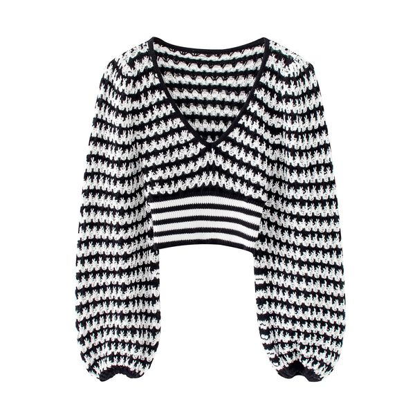 2020 european and american style spring women's new style wholesale lantern sleeve short knit h1211, White;black
2020 european and american style spring women's new style wholesale lantern sleeve short knit h1211, White;black