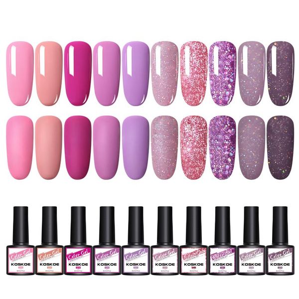 nail gel koskoe 10pcs/set colors polish set 120 beautiful varnishes semi permanent uv soak off lacquers sequins, Red;pink
nail gel koskoe 10pcs/set colors polish set 120 beautiful varnishes semi permanent uv soak off lacquers sequins, Red;pink