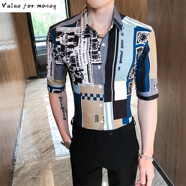 men shirts tuxedo slim fit shirt streetwear camisa social masculina england men printing short sleeve shirt designer night club c1211, White;black
men shirts tuxedo slim fit shirt streetwear camisa social masculina england men printing short sleeve shirt designer night club c1211, White;black