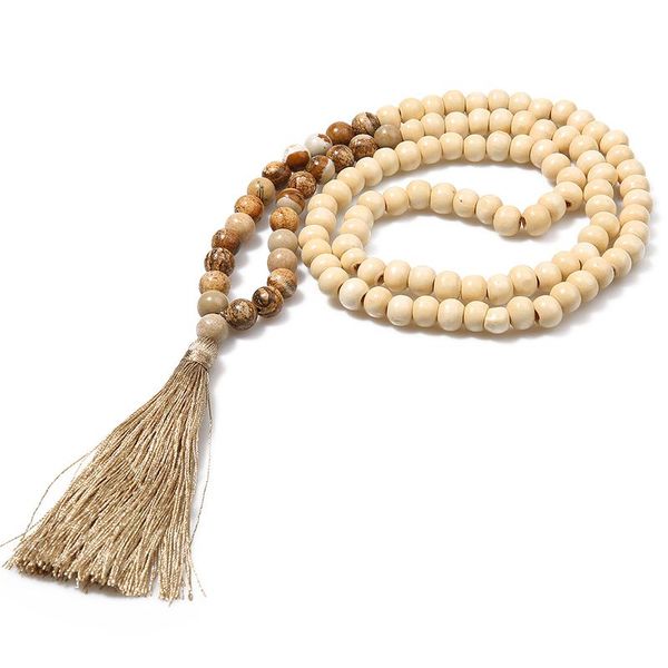 pendant necklaces 2021 trendy bohemia long tassel necklace statement natural stone handmade wooden beads & pendants for women men gift, Silver
pendant necklaces 2021 trendy bohemia long tassel necklace statement natural stone handmade wooden beads & pendants for women men gift, Silver