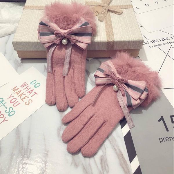 five fingers gloves cashmere wool ladies winter fur korean cute student plus velvet thickening warm touch screen driving, Blue;gray
five fingers gloves cashmere wool ladies winter fur korean cute student plus velvet thickening warm touch screen driving, Blue;gray