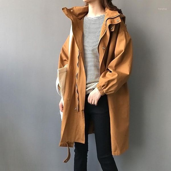 2020 spring autumn hooded trench coat for women fashion wild plus size cotton trench coat for women loose windbreaker1, Tan;black
2020 spring autumn hooded trench coat for women fashion wild plus size cotton trench coat for women loose windbreaker1, Tan;black