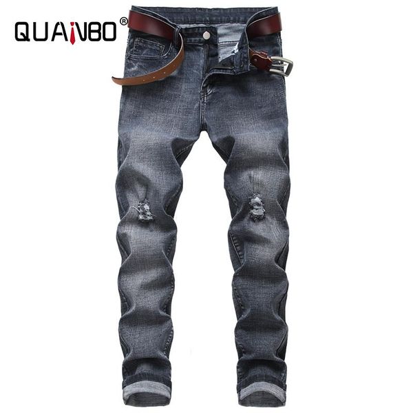 quanbo men slim fit jeans pants 2020 new autumn spring fashion streetwear elasticity gray hole jeans plus size 40 42, Blue
quanbo men slim fit jeans pants 2020 new autumn spring fashion streetwear elasticity gray hole jeans plus size 40 42, Blue
