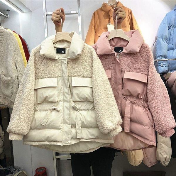 new fashion women autumn winter loose jackets coats vintage warm female lamb wool parkas casual street lady korean outwears 201028, Black
new fashion women autumn winter loose jackets coats vintage warm female lamb wool parkas casual street lady korean outwears 201028, Black